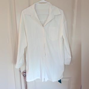 White Collared Romper